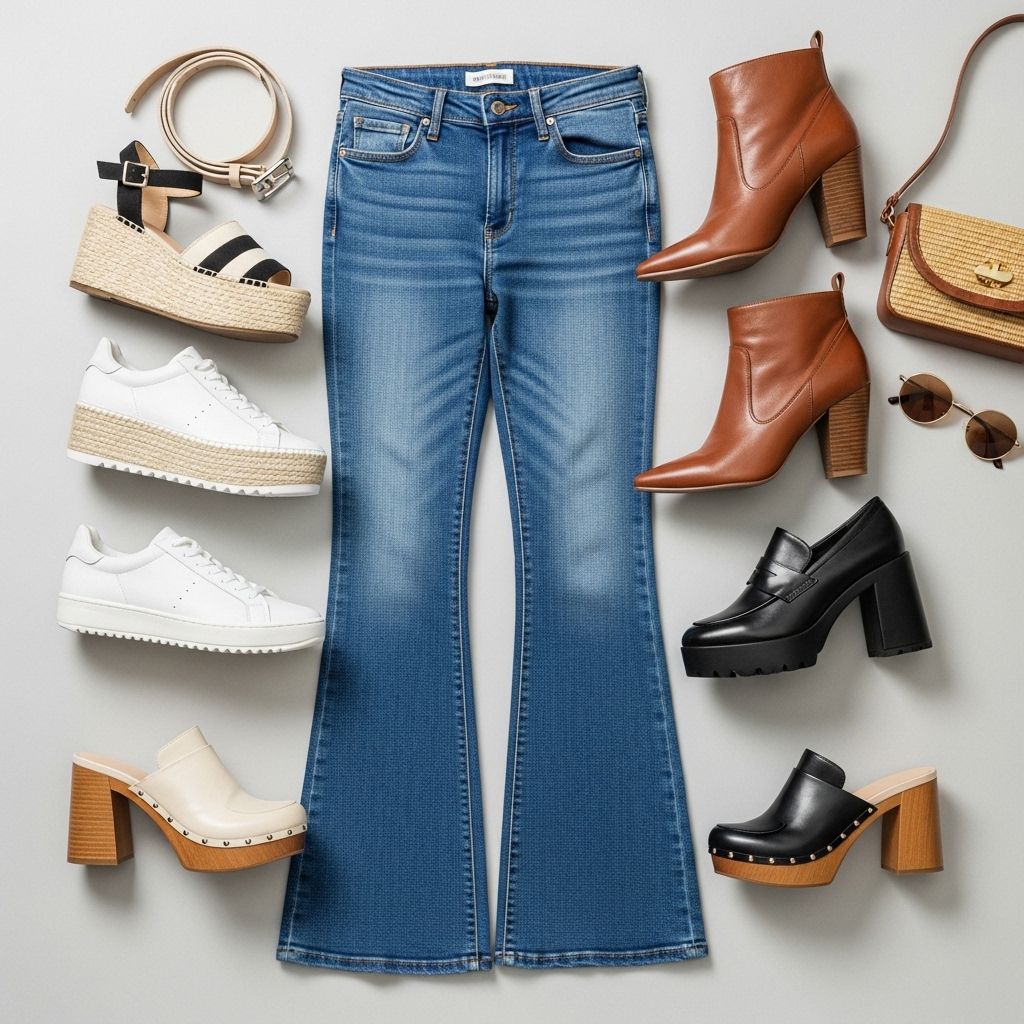 Discover the best footwear pairings for flare jeans to elevate your style