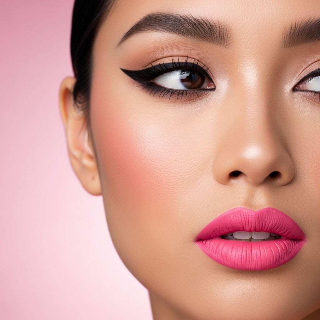 Discover an easy, step-by-step routine for flawless winged eyeliner paired with the ultimate pink lip to elevate your day or night makeup look.