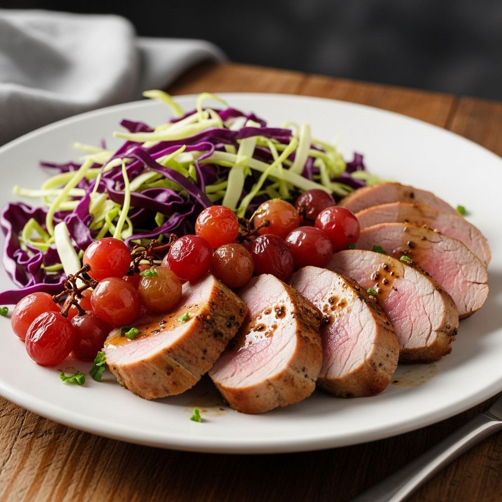 Discover how to transform pork tenderloin with sweet roasted grapes and vibrant cabbage for a flavorful weeknight meal.