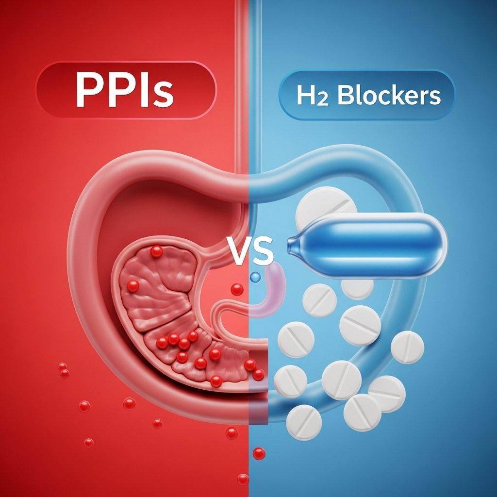 A Detailed Comparison of PPIs vs H2 Blockers for Acid Reflux: Efficacy, Safety, and Practical Use Cases Get clear insights on the medication plan that soothes your heartburn effectively.
