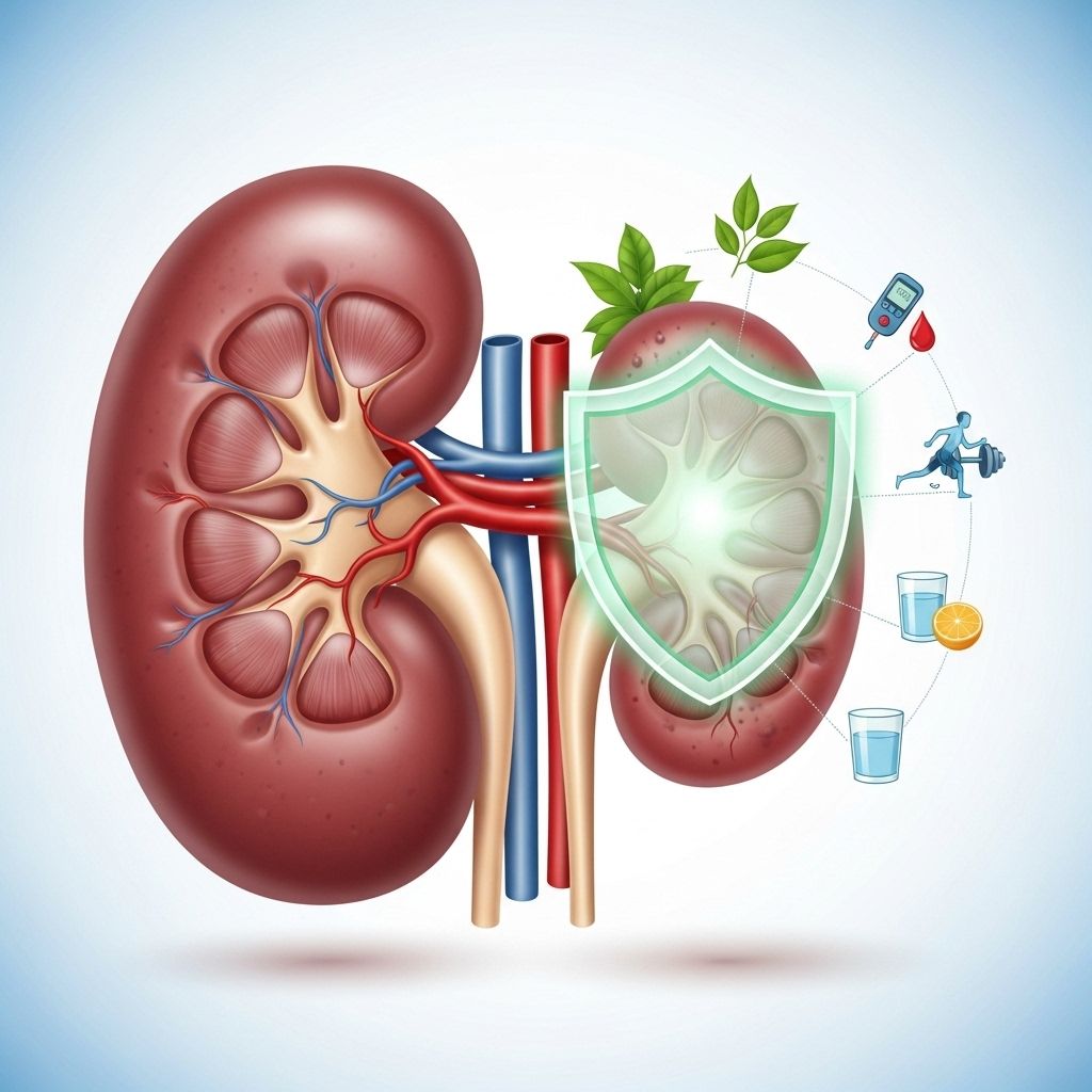 Comprehensive prevention strategies to reduce the risk of kidney disease in individuals with diabetes, emphasizing early intervention and kidney health.