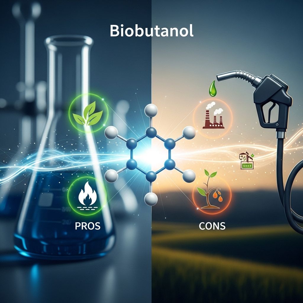 Examining biobutanol's benefits and drawbacks as a next-generation biofuel for eco-conscious transportation and industry.