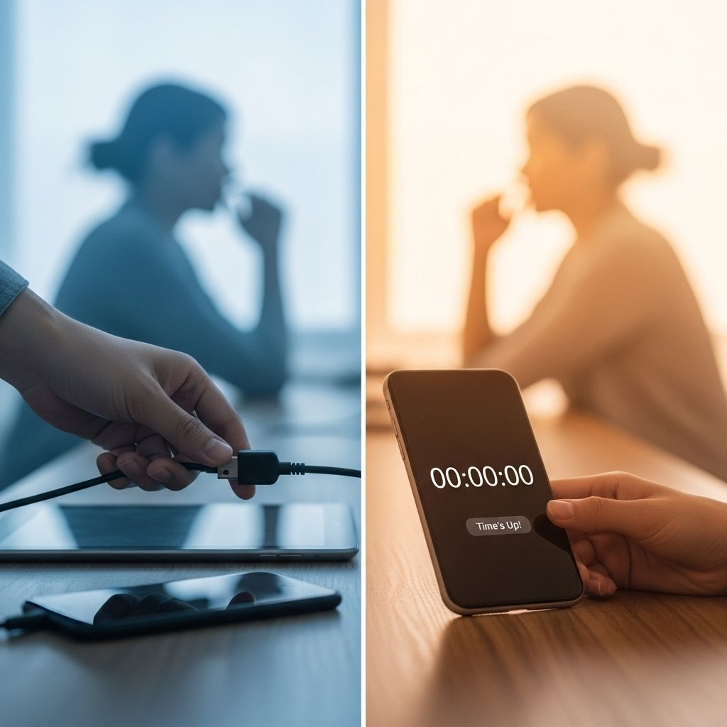 Examining how abrupt disconnections and time cues trigger stress and boost productivity.