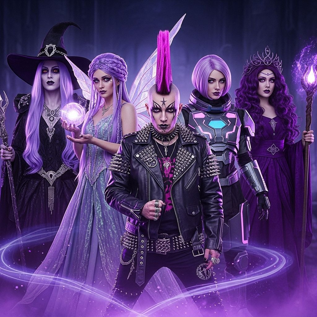 Find inspiration for Halloween with 20 creative purple hair costume ideas from pop culture, music, and TV.