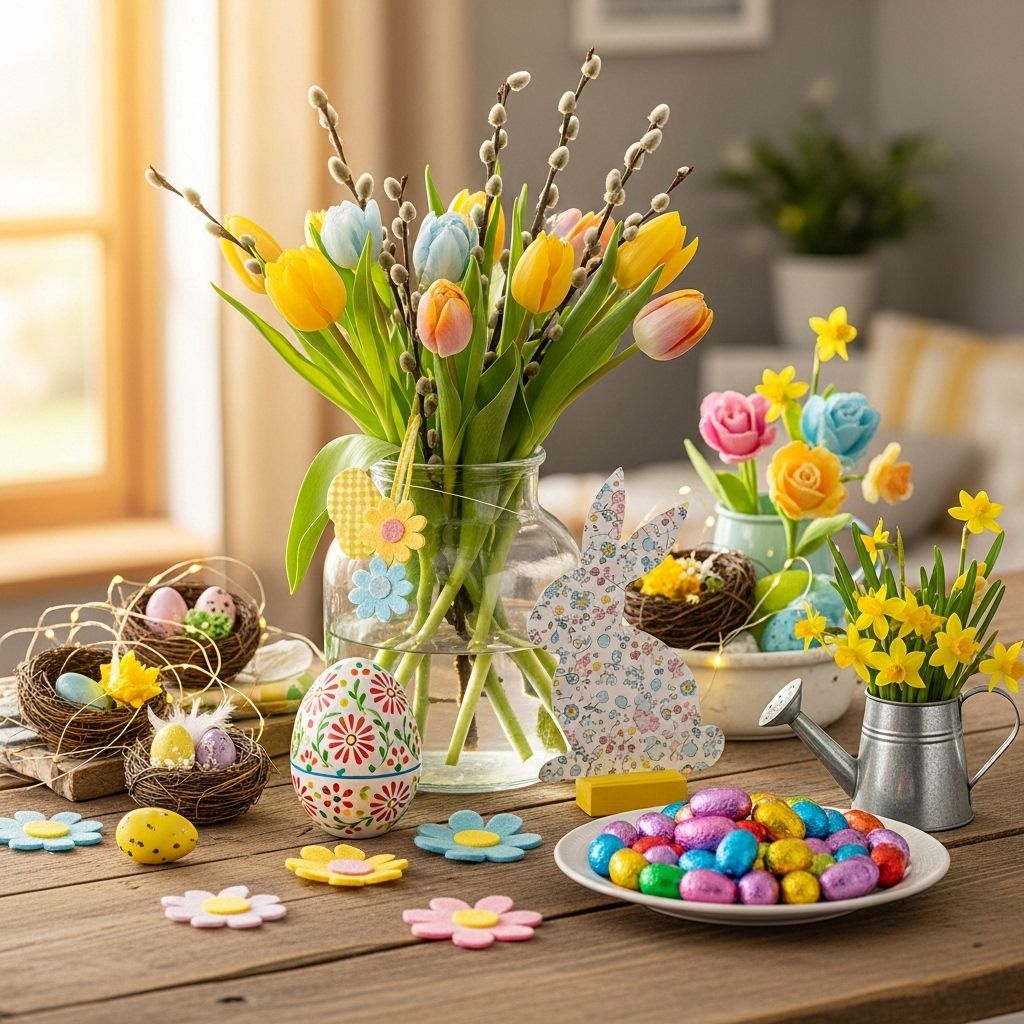 Colorful accents and whimsical touches create a lively atmosphere for holiday gatherings.