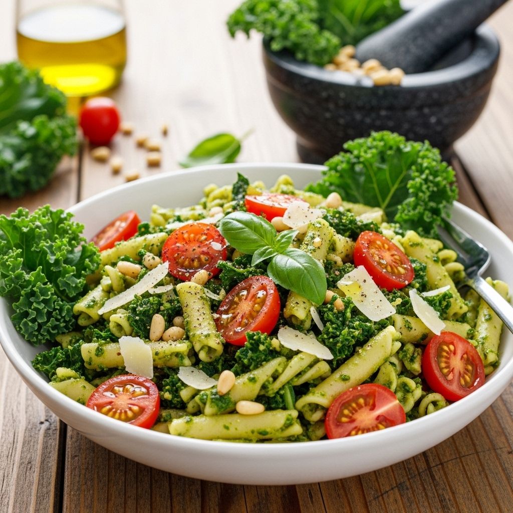 Discover how kale transforms classic pesto pasta into a flavorful, nutritious and incredibly easy weeknight meal.
