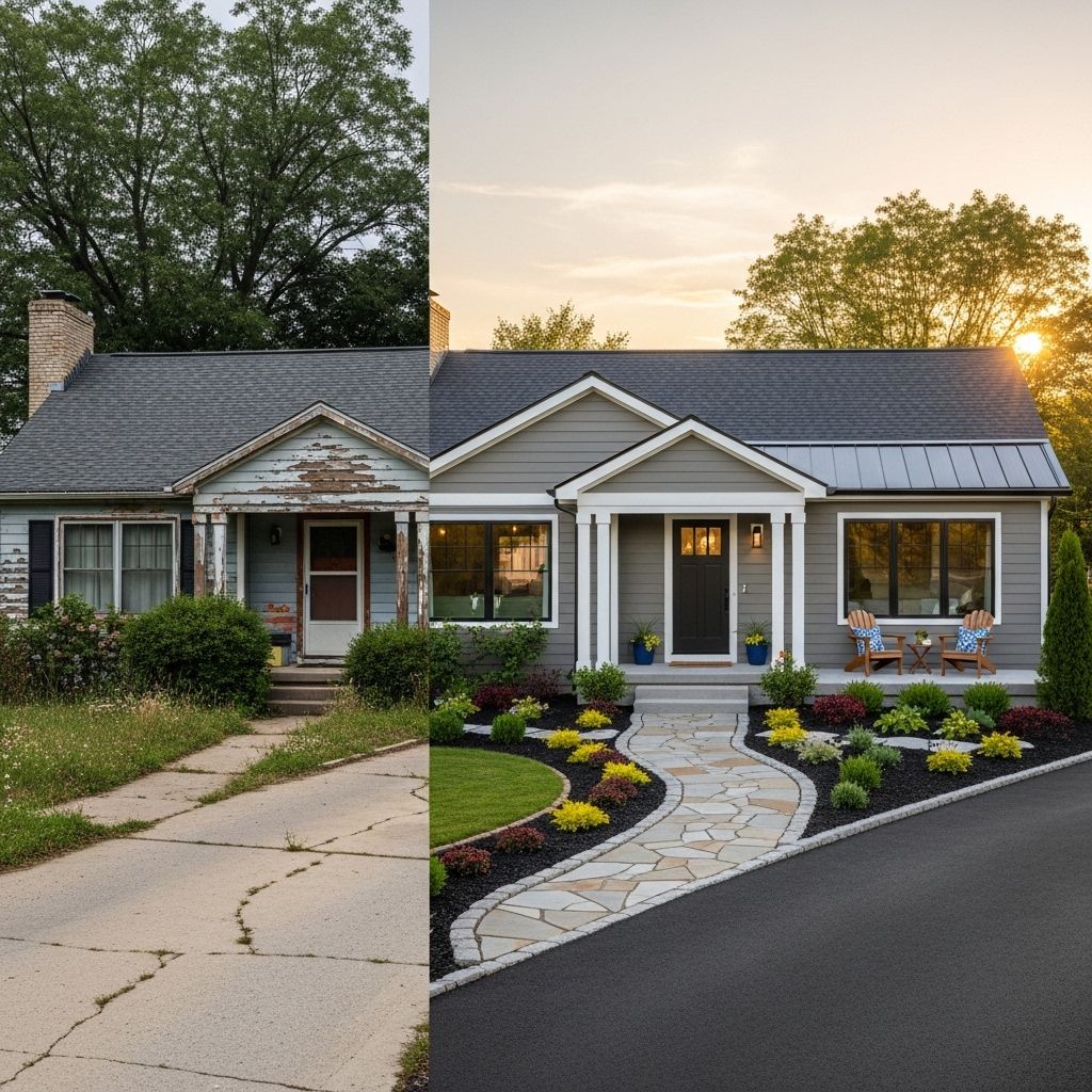 From Bland to Beautiful: A Ranch House Exterior Makeover Journey Thoughtful renovations and landscaping breathe new life into a classic ranch facade.