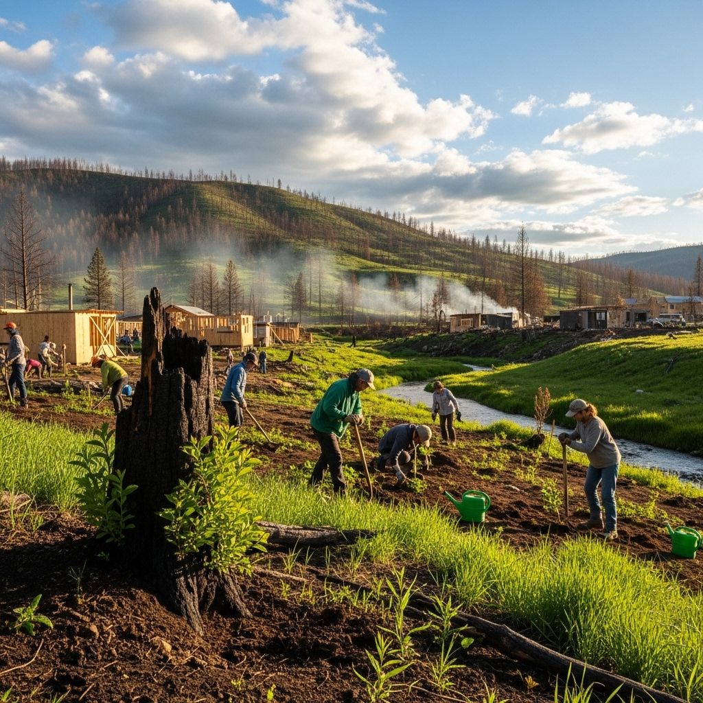 A deep look at restoration, resilience, and reconnection for communities and landscapes facing the aftermath of wildfire devastation.