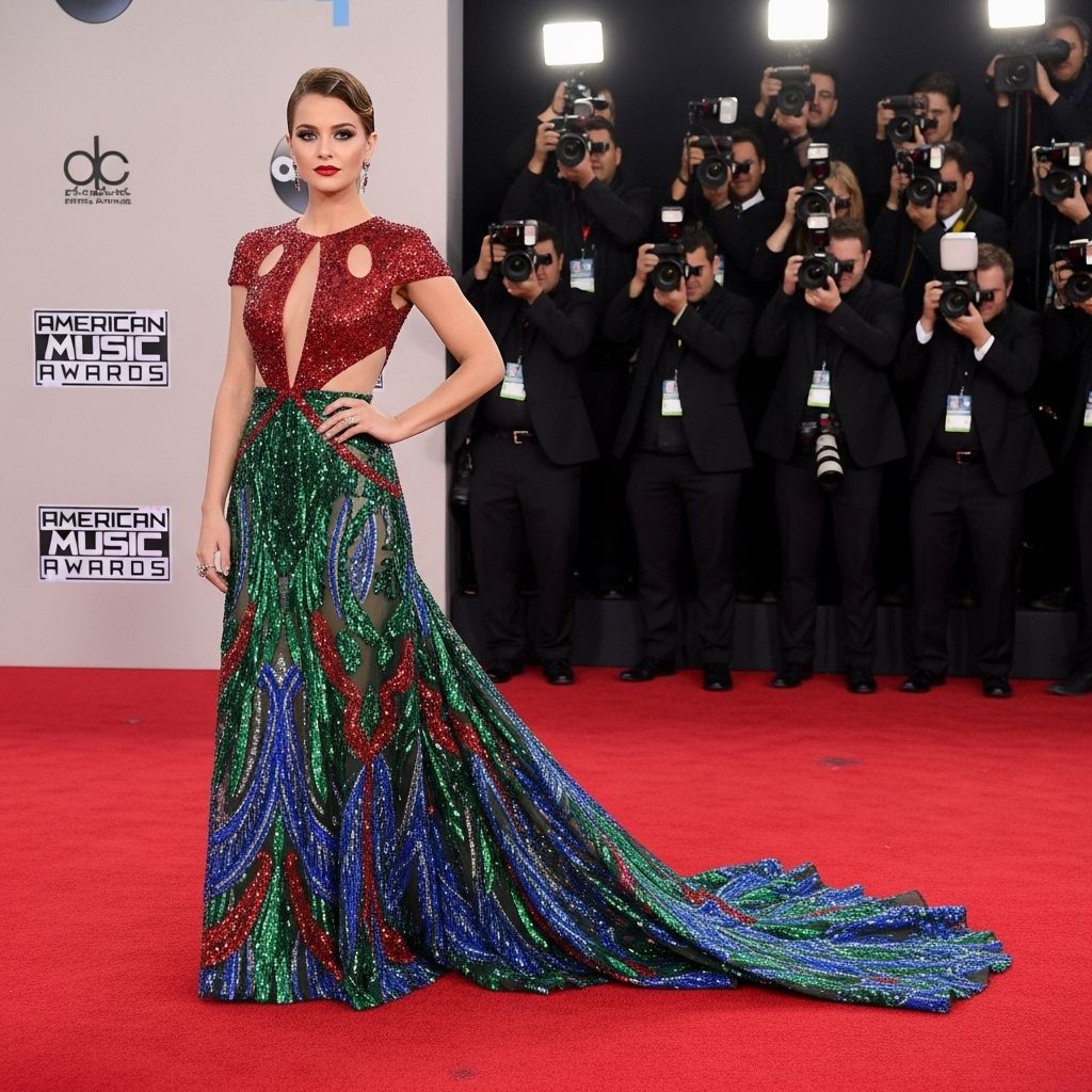 A detailed look at the boldest and most glamorous red carpet dresses and unforgettable style statements from the 2016 American Music Awards.