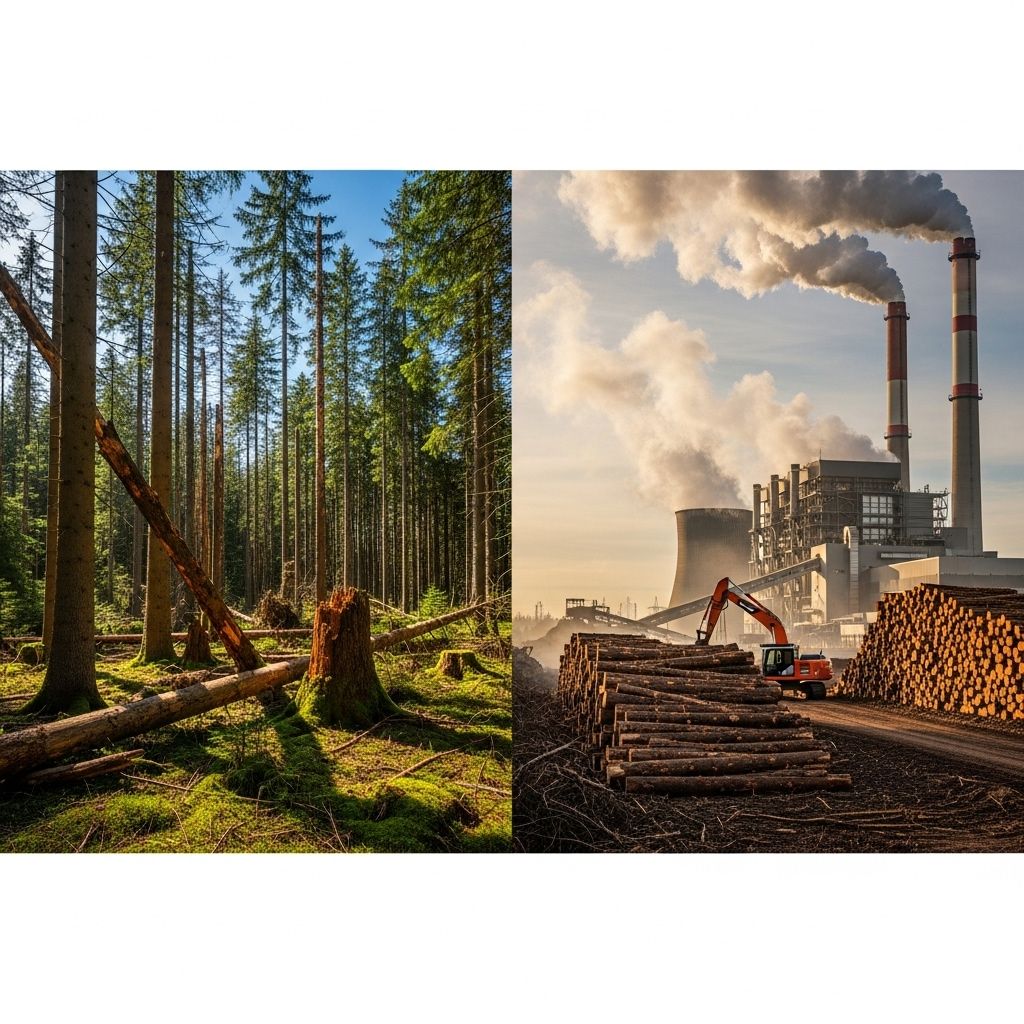 Exploring the ecological and climate impacts of burning dead trees versus natural decomposition and innovative storage solutions.