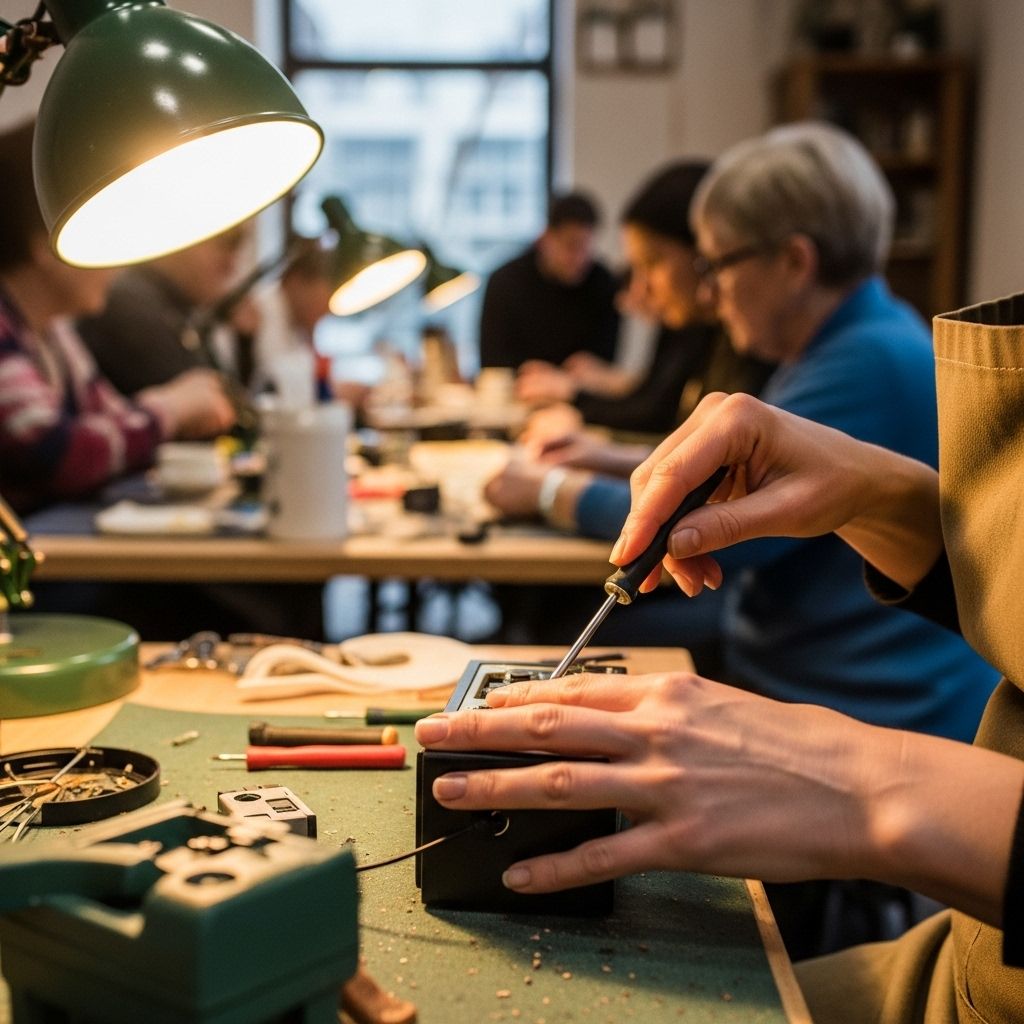 Repair Cafés offer hands-on help to fix broken items, foster strong community bonds, and challenge a global throwaway culture.