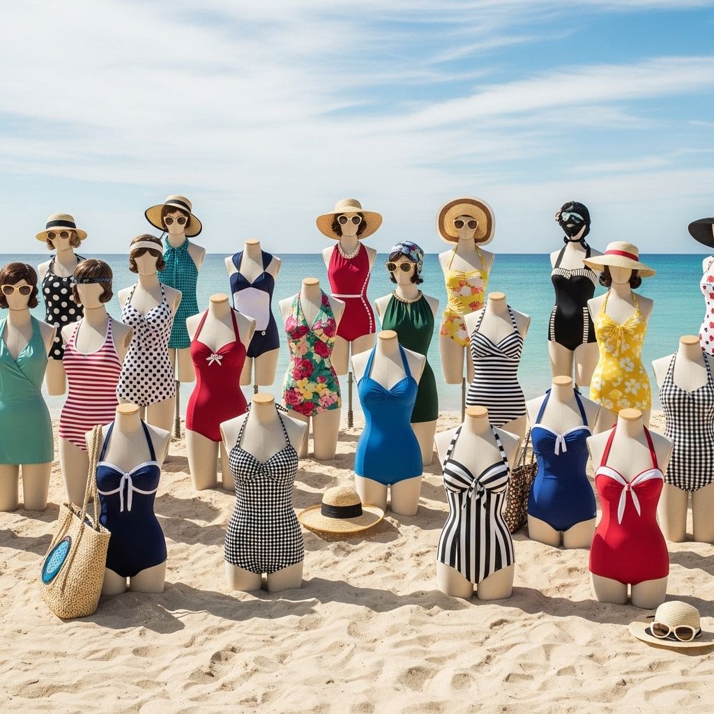 Rediscover glamour and confidence with these timeless retro and vintage-inspired swimsuits for every beach mood.
