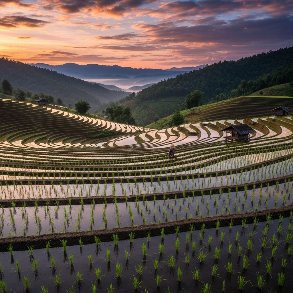 Discover the layered history, ecological beauty, and cultural significance of rice paddies that shape rural landscapes across Asia.