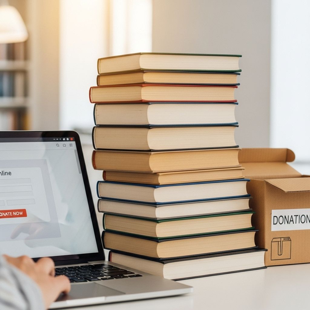 Discover simple, eco-friendly ways to donate your books online and make an impact on literacy and sustainability.