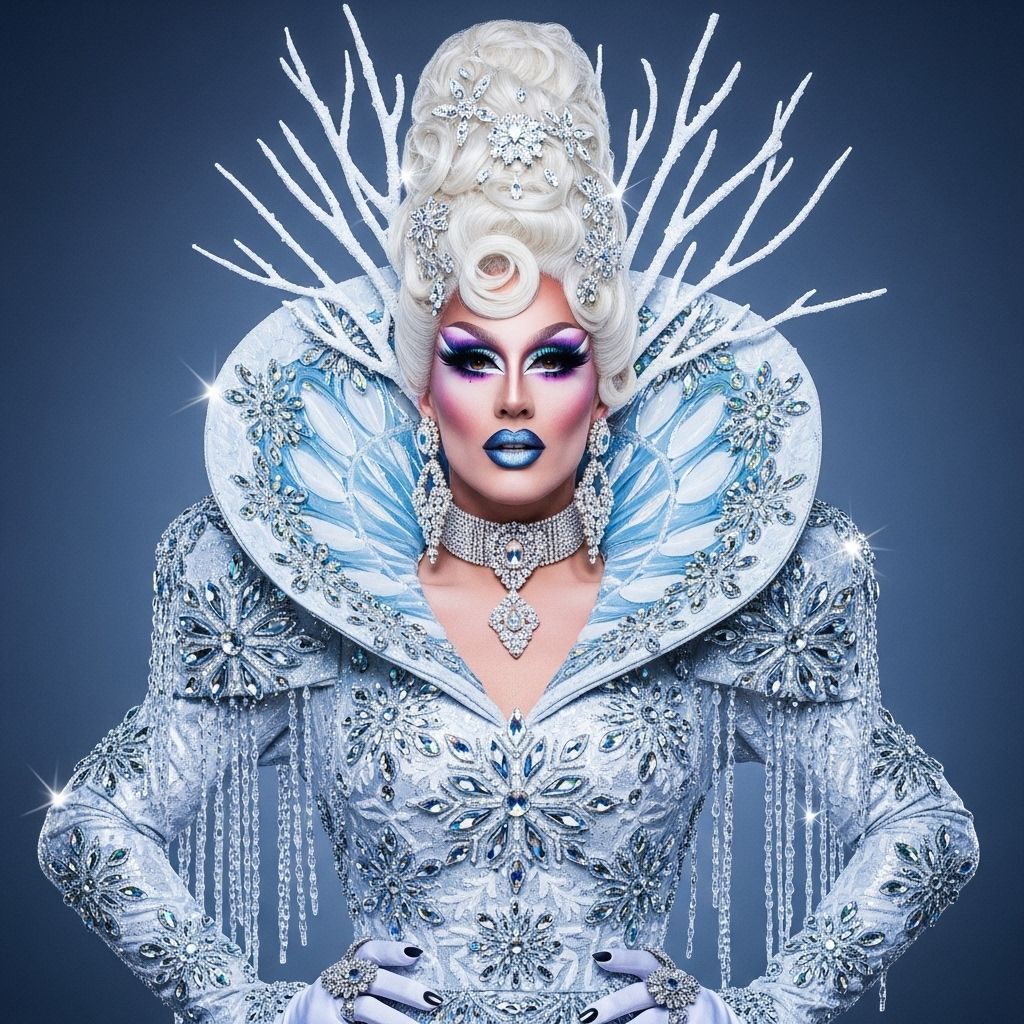 Step inside the dazzling world of Robyn Banks, Cosmo Queens alum, whose seasonal ice goddess look is redefining what’s possible in drag artistry.