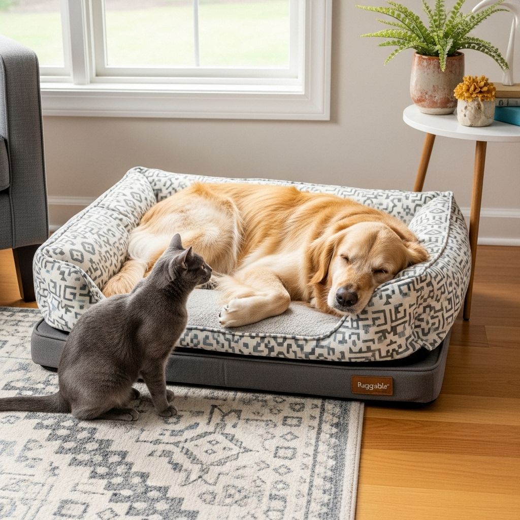 A sleek, durable pet bed that blends style with effortless cleanup.
