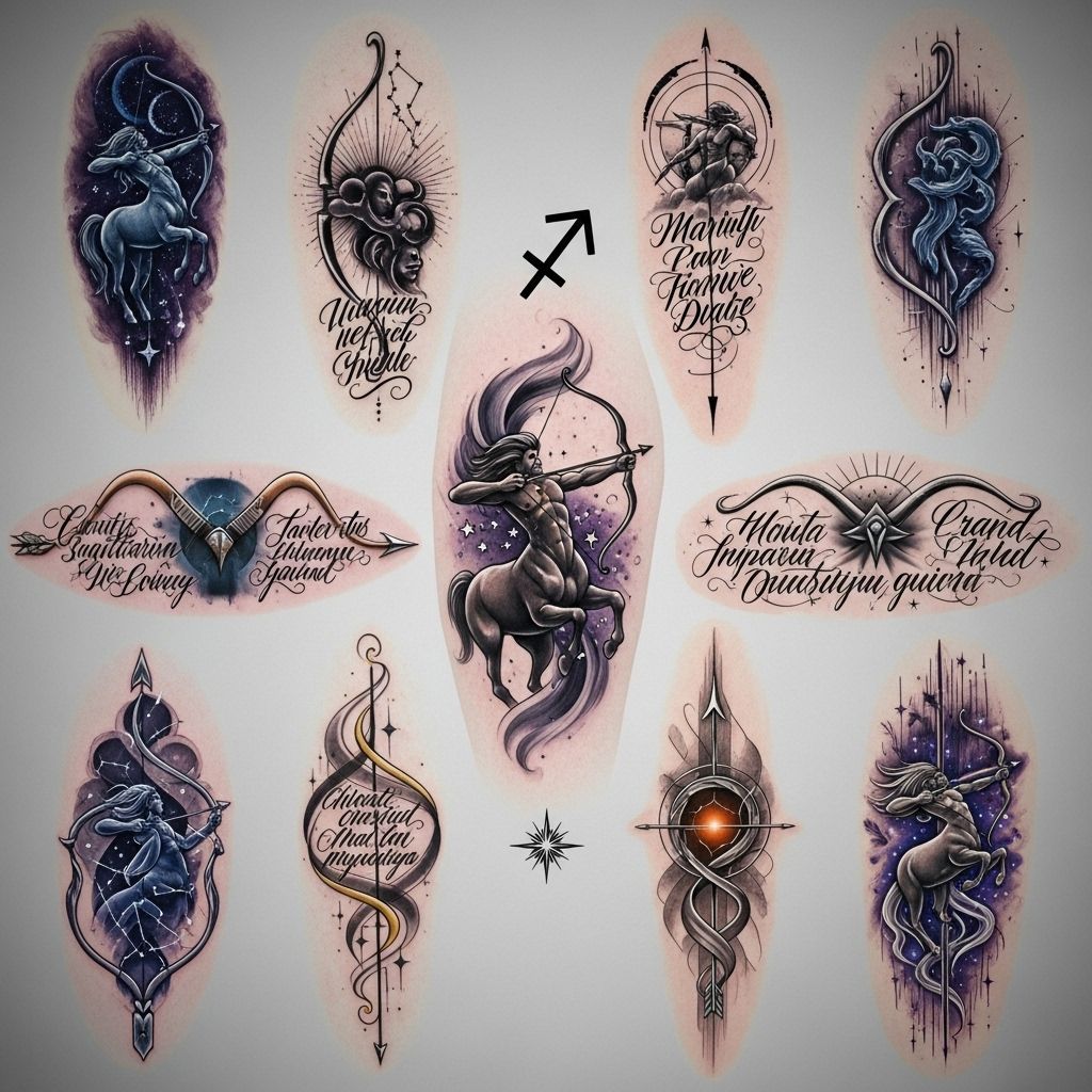 Explore 67 creative Sagittarius tattoo ideas, each capturing the free-spirited and adventurous essence of this fiery zodiac sign.