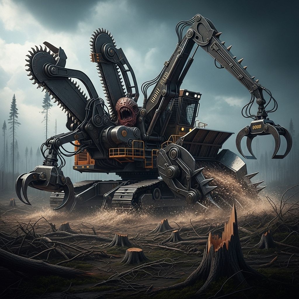 Dive into the world of powerful machines that fell forests with astonishing speed and precision, and their environmental impact.