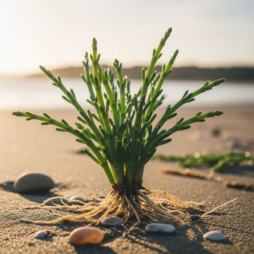 Coastal succulents add briny crunch and nutrient bite to flavorful dishes.