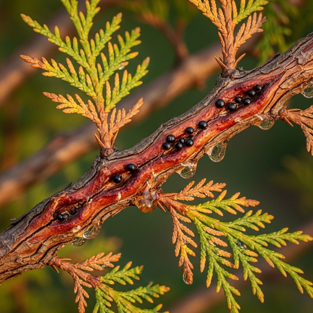 Comprehensive strategies to identify, prevent, and manage Seiridium canker in Leyland cypress landscapes.