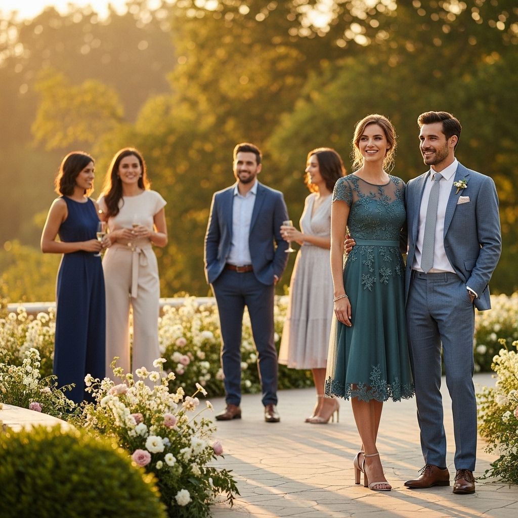 Decode the semi-formal wedding dress code with seasonal style tips, outfit inspiration, and dos and don’ts for effortless elegance.