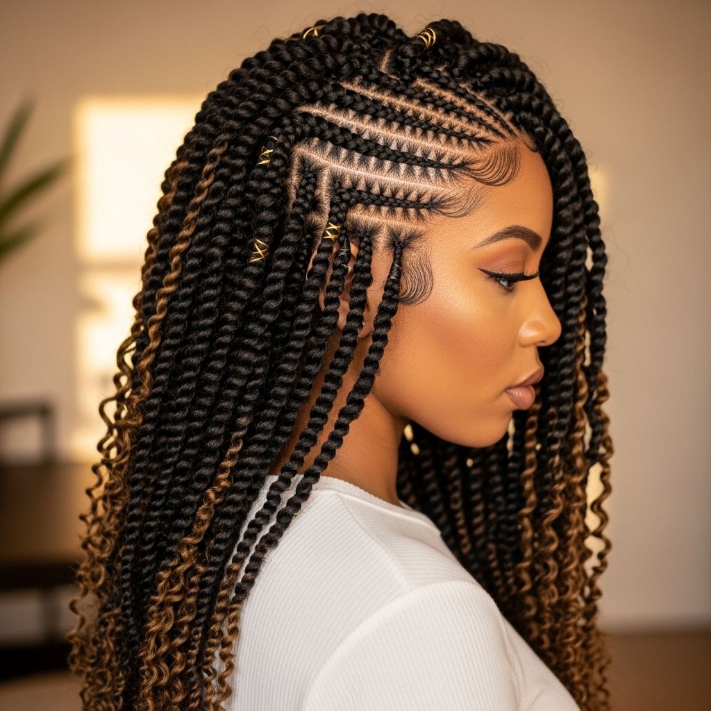 How to Master Senegalese Twists with Stitch Braids: Step-by-Step Guide Get creative with your protective styles: combine Senegalese twists and stitch braids for a modern, vibrant, and low-maintenance look.