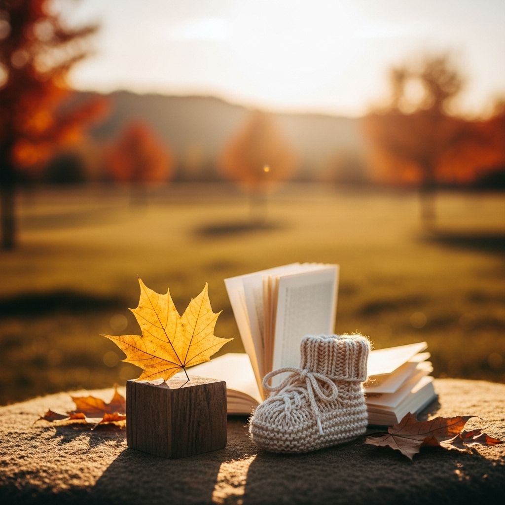 Infuse a little one’s identity with autumn’s glow, drawing inspiration from birthstones and foliage.