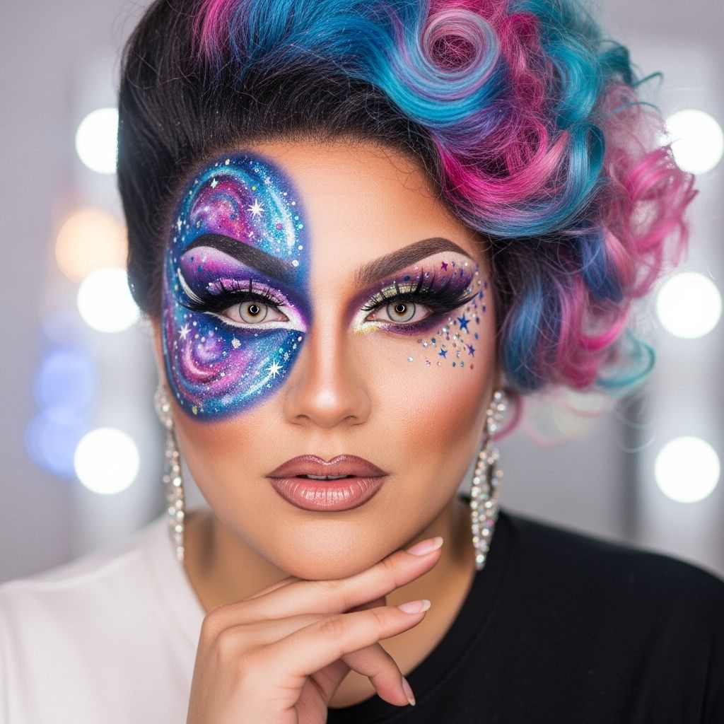 Explore every detailed step, secret, and tip behind Shontelle Sparkles’ iconic spring-inspired drag makeup transformation.
