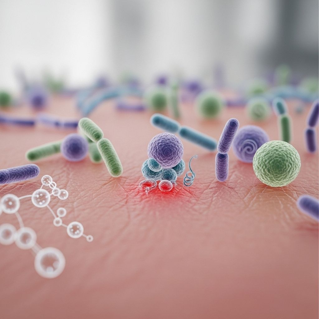 Skin Microbiome & Redness: The Role of Prebiotics & Probiotics in Managing Inflammation Microbial support rebuilds barrier defense to soothe inflammation and calm the complexion.