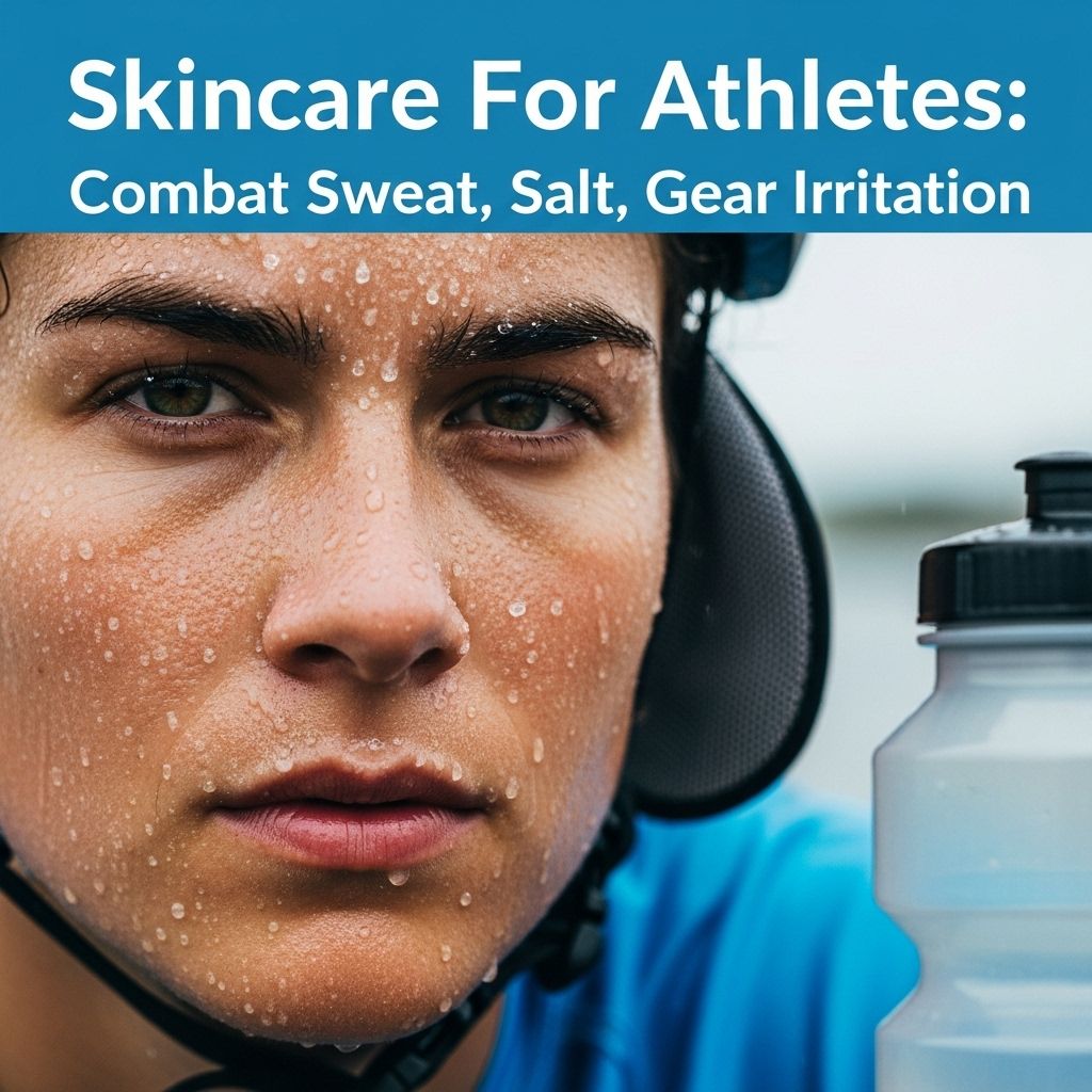 Skincare for Athletes: Managing Sweat, Salt, and Headband Irritation for Optimal Skin Health Treats sweat, salt, and friction with barrier-boosting care for strong athletic skin.