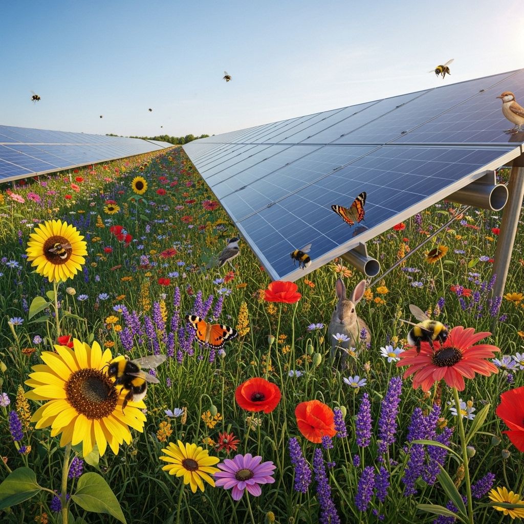 A comprehensive examination of how well-managed solar farms can serve as valuable sanctuaries for bumblebees, pollinators, and broader biodiversity.