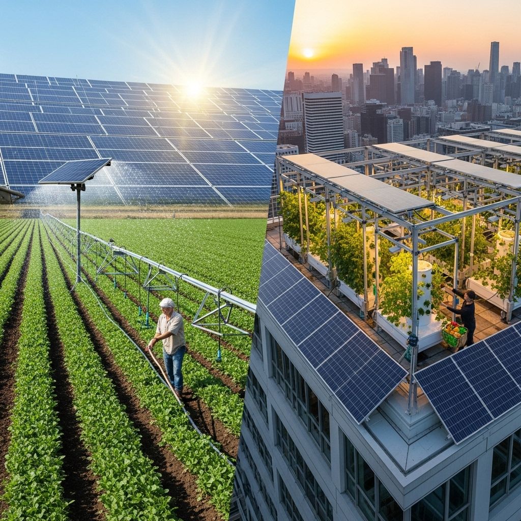 Explore how solar power innovations are redefining sustainable agriculture from rural farms to city rooftops.