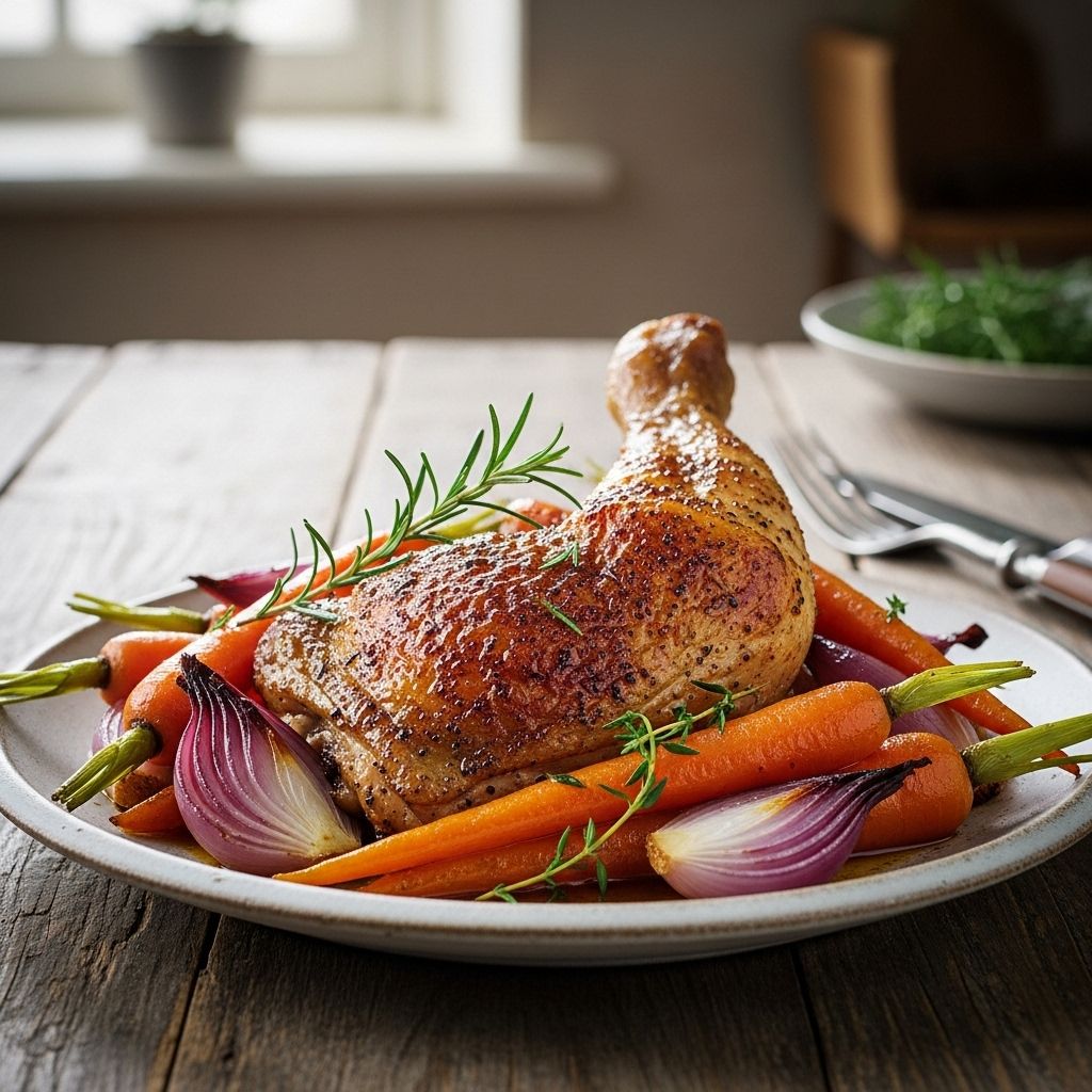 An irresistible, easy-to-follow recipe blending roasted chicken with deeply caramelized carrots and shallots—a feast for both weeknights and entertaining.