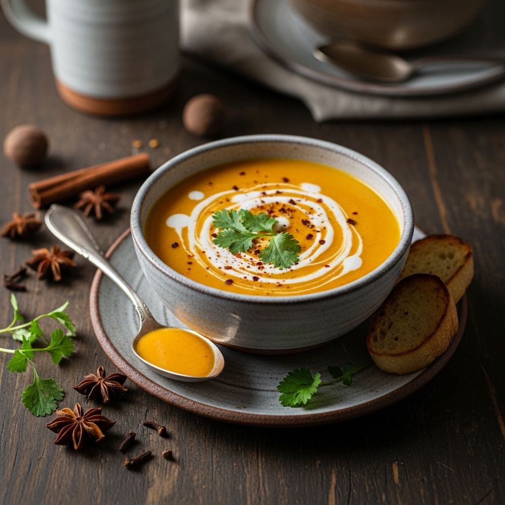 Indulge in a luscious, dairy-free spiced carrot soup with coconut cream—perfect for cozy nights and healthy meal prep alike.