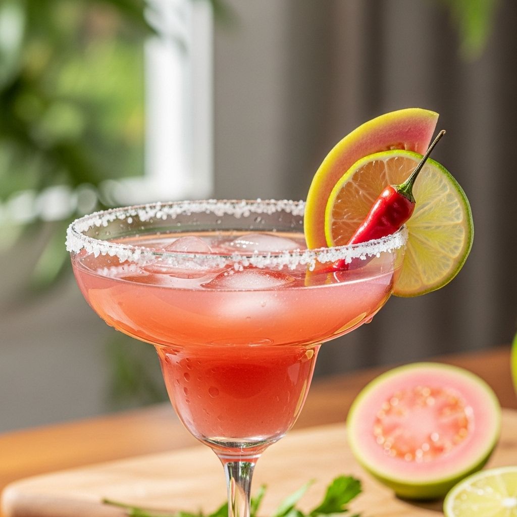 Discover how to craft a vibrant, non-alcoholic Guava Margarita Mocktail with spicy, tangy, and sweet flavors perfect for any occasion.