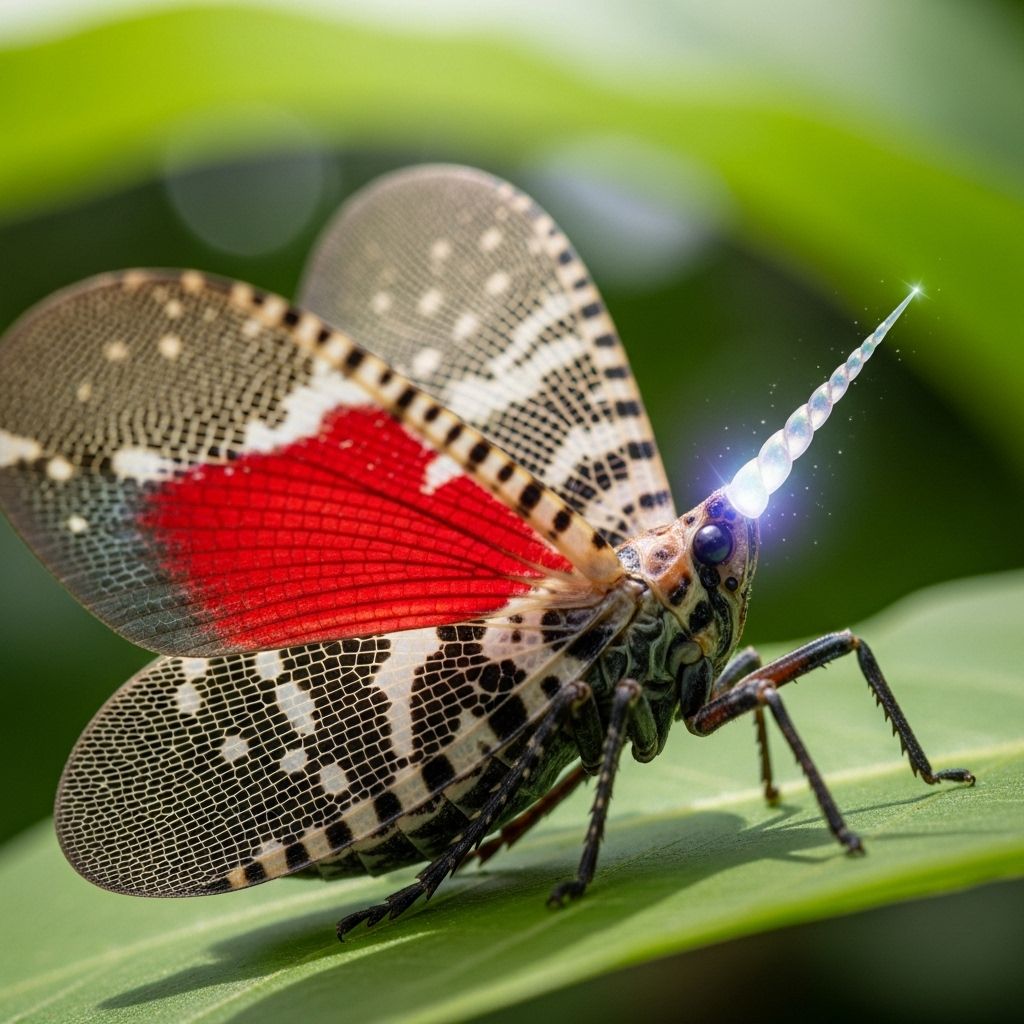 Discover the fascinating world of spotted lanternflies, their impact on ecosystems, and the mysteries behind their vibrant appearance.
