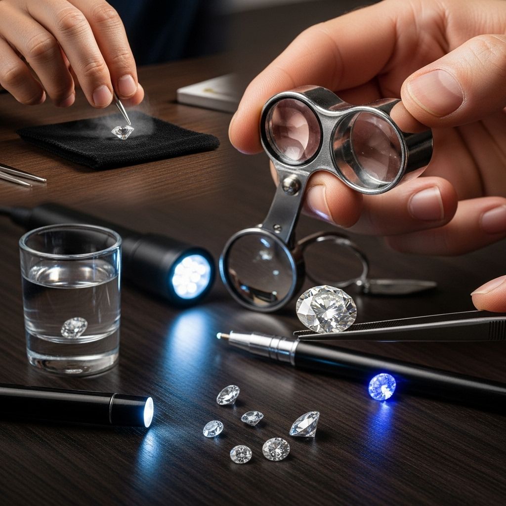 Master the art of identifying real versus fake diamonds with visual clues, home tests, and science-backed techniques.
