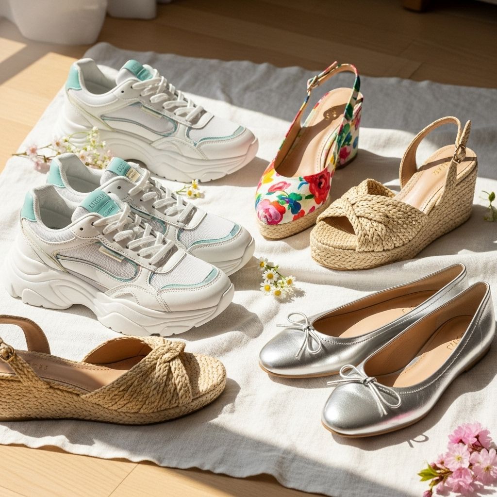 Step into spring 2024 with the latest shoe trends—think rhinestones, metallics, and ultra-functional designs for every mood.