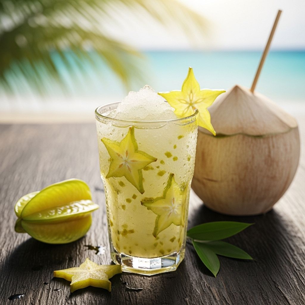 Beat the heat and boost hydration with a vibrant star fruit-coconut water slushie packed with natural flavor, electrolytes, and nutrients.