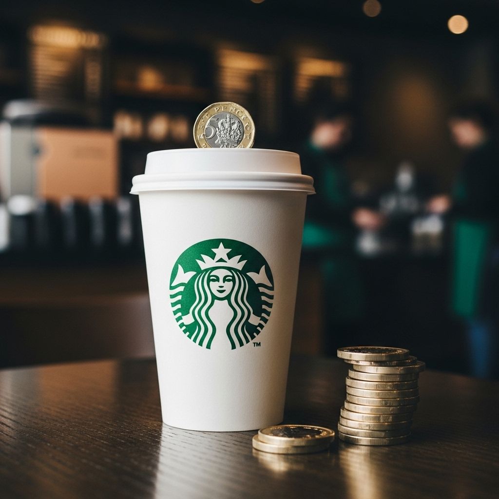 Starbucks Tackles Waste: 5p Surcharge on Disposable Cups in the UK With a 5p surcharge, Starbucks UK aims to curb disposable cup use and promote sustainable, reusable alternatives.