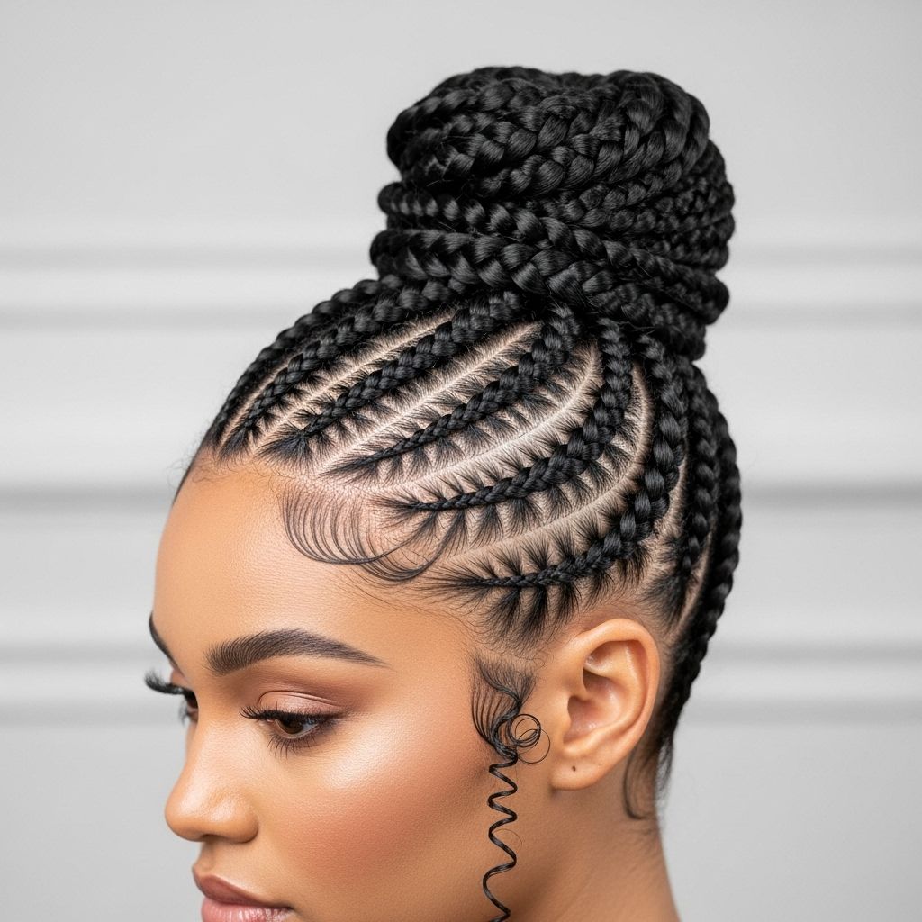 Unlock the secret to the chic stitch braided bun—a protective style that blends stunning detail, versatility, and healthy hair routines.