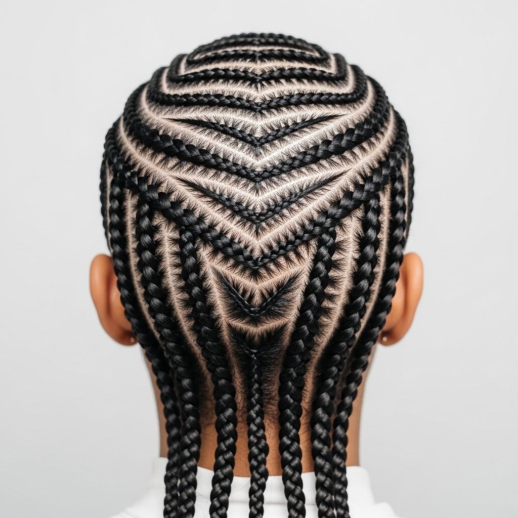 Transform your look with trendy stitch braids featuring zigzag parts and triangle details—easy, chic, and long-lasting!