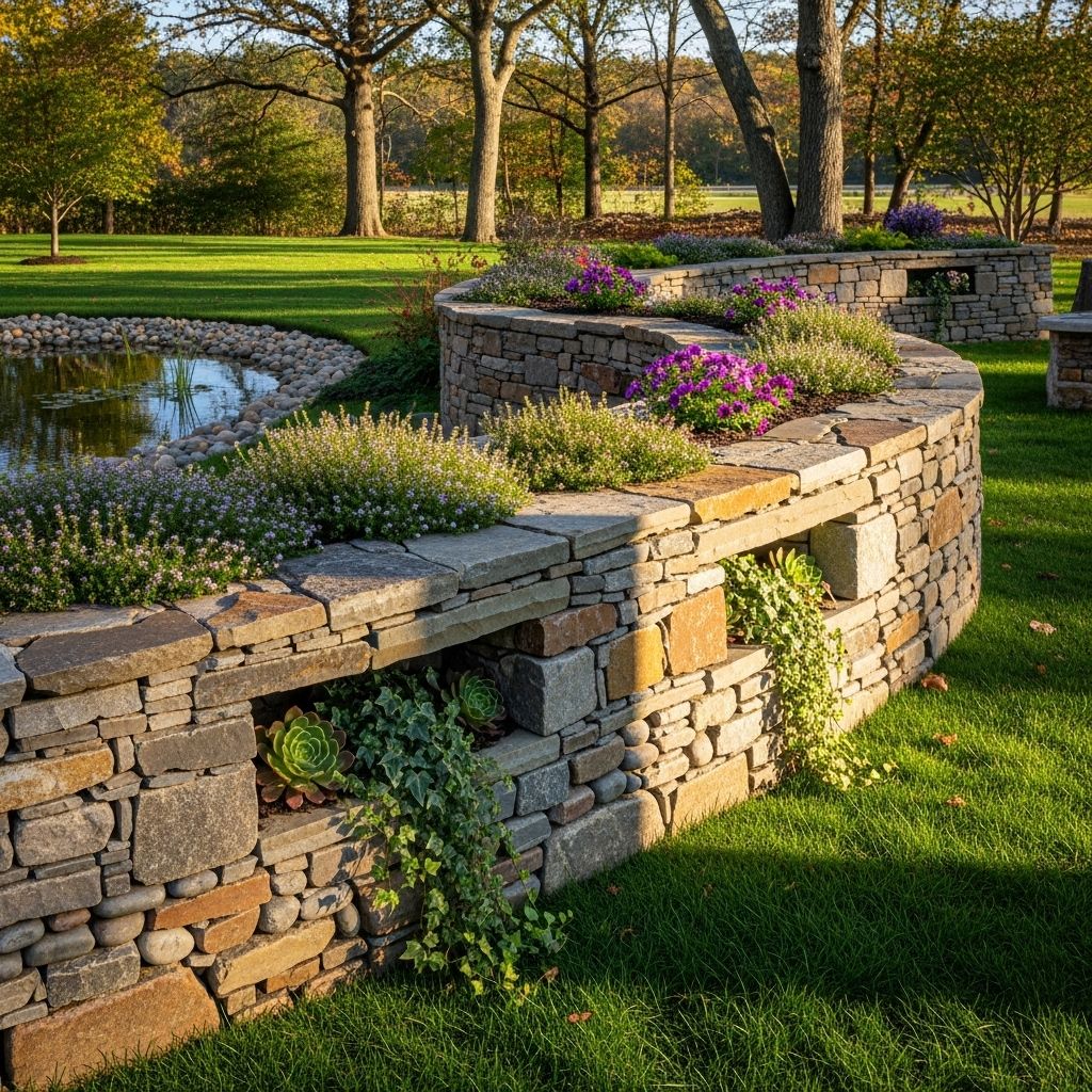 Stone Wall Ideas: 20 Inspiring Ways to Elevate Your Outdoor Landscape Textured boundaries can transform your yard into a serene retreat with lasting character.