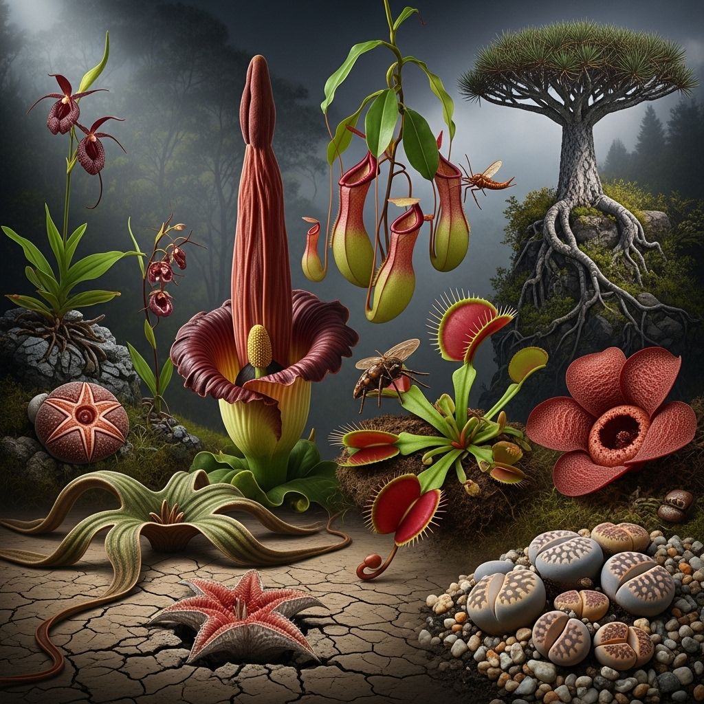 Explore the captivating world of Earth’s weirdest plants—from carnivorous traps to flowers that smell like corpses, and trees that rewrite the laws of life.