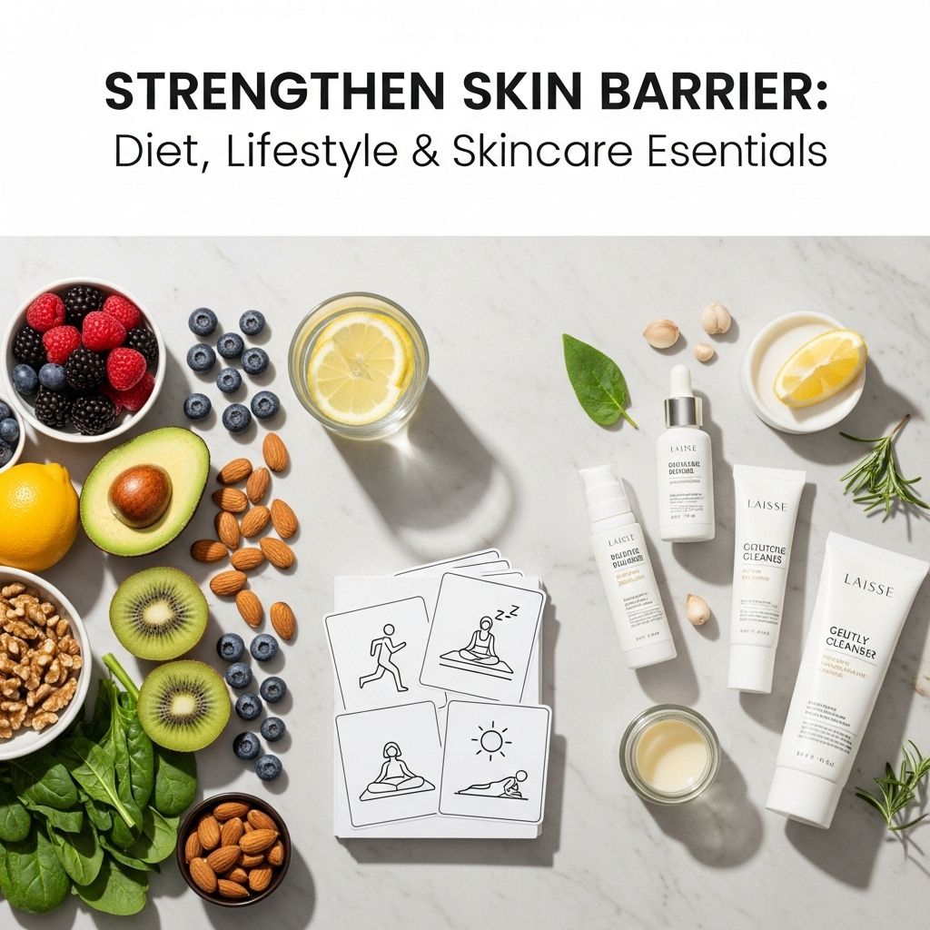 Strengthen Skin Barrier: Comprehensive Guide to Diet, Lifestyle, and Skincare Build lasting resilience with balanced nutrition, routine care, and healthy daily habits.