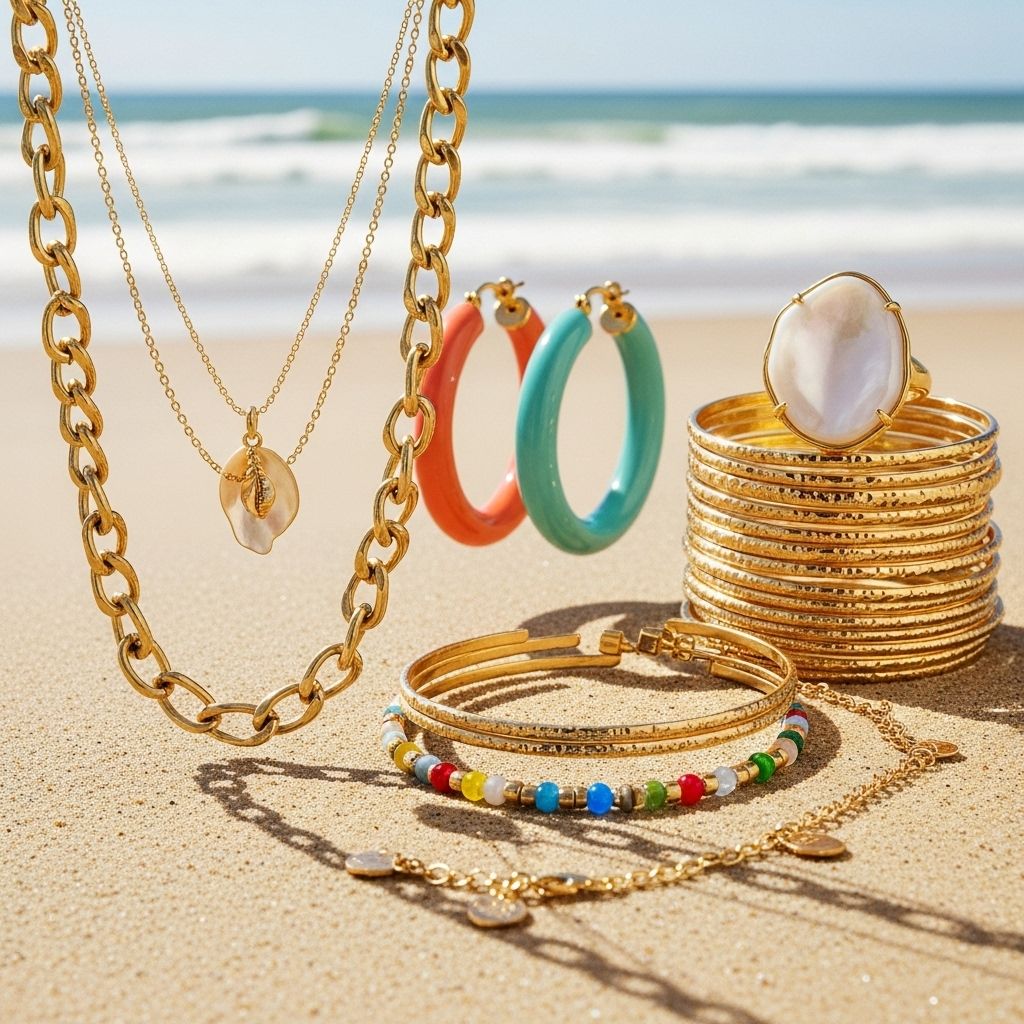 Discover the must-have summer jewelry trends of 2022: from bold cuffs to playful body chains and vibrant gems, transform your seasonal style instantly.