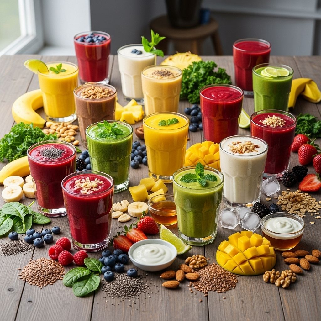 Boost your daily nutrition and energy with these delicious, easy-to-make super healthy smoothie recipes.