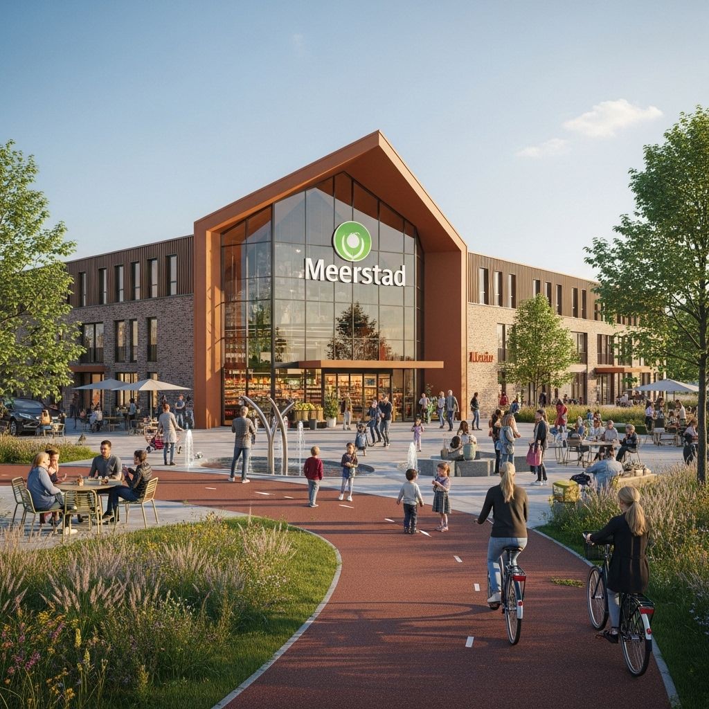 SuperHub Meerstad: Redefining the Dutch Supermarket as a Community Icon A revolutionary supermarket design by De Zwarte Hond transforms the heart of Meerstad, blending sustainability, community, and social vibrancy under a dramatic wooden roof.