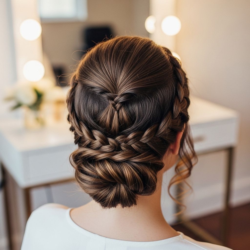 Reimagine your updo routine with the ultra-romantic braided sweetheart chignon—from expert prep to flawless, face-framing finish.