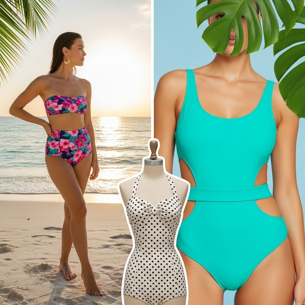 Explore summer’s bold, retro-inspired swimwear trends from neon brights to abstract prints and statement silhouettes for the most stylish beach season.
